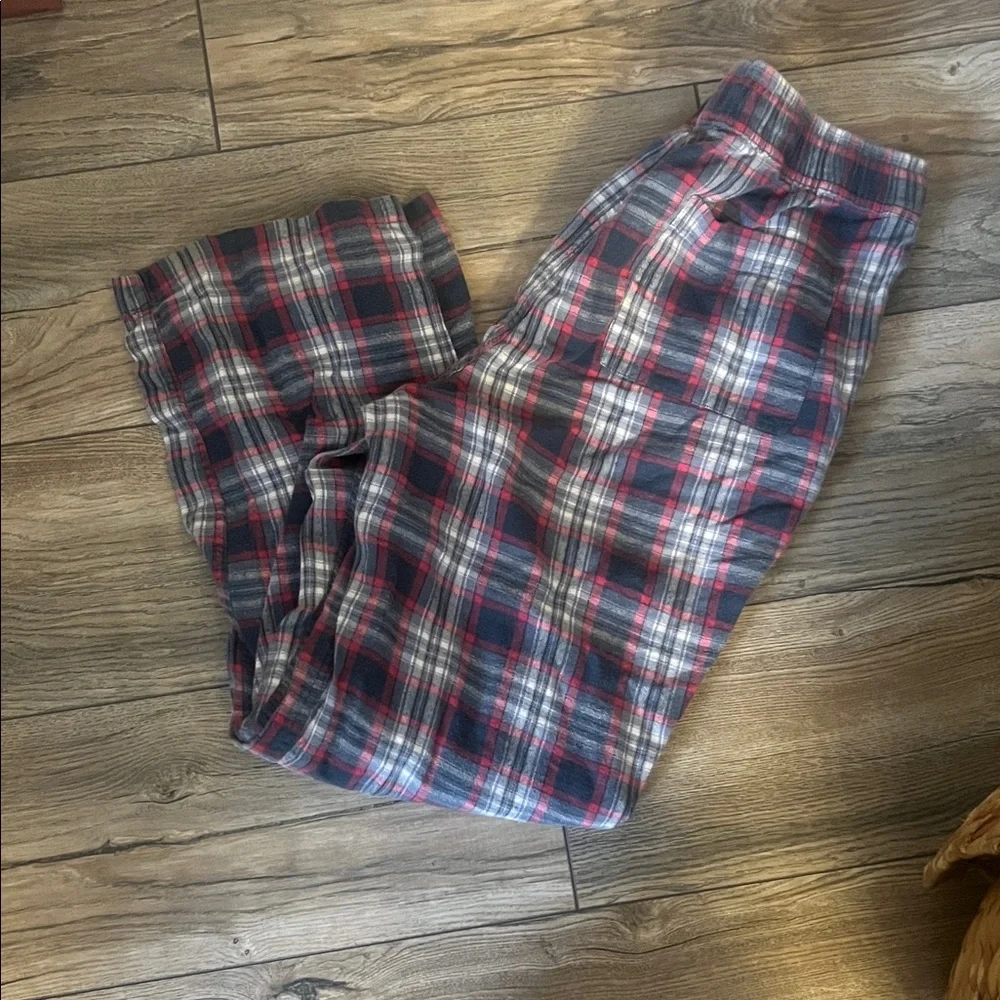 J. Crew Mens Red and Blue Plaid pajama lounge Pants
